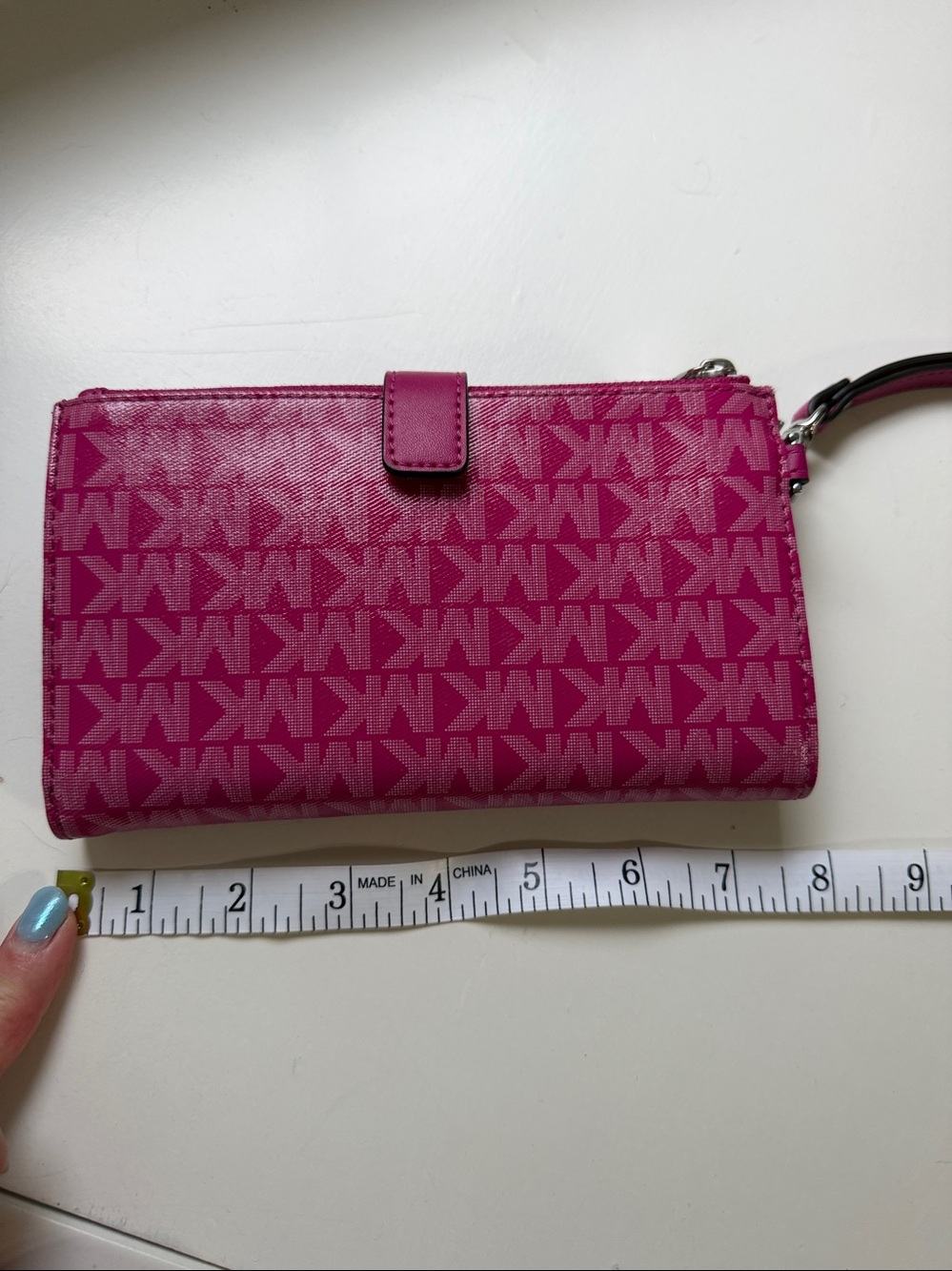 Michael Kors Fuchsia MK Pattern Wristlet - Picture 8 of 9